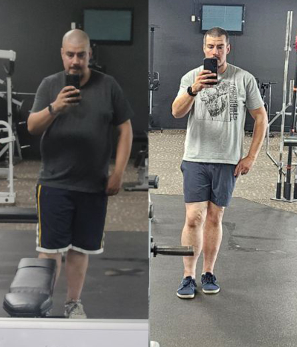 personal training client 100lbs lost